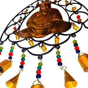Enlightened Brass Buddha Wind Chime